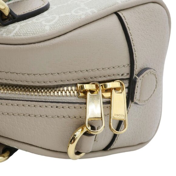Gucci Ophidia GG Supreme Canvas Top Handle Crossbody Bag Off White - Picture 7 of 13
